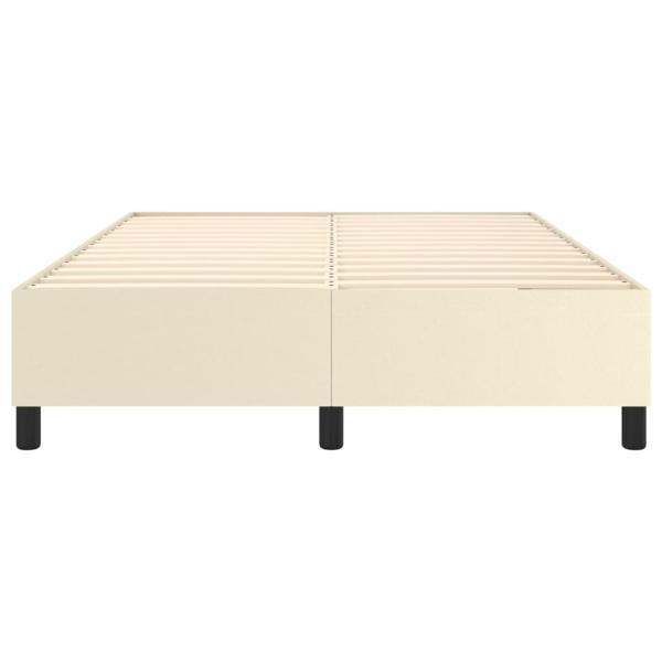 Bettgestell Creme 140x190 cm Kunstleder