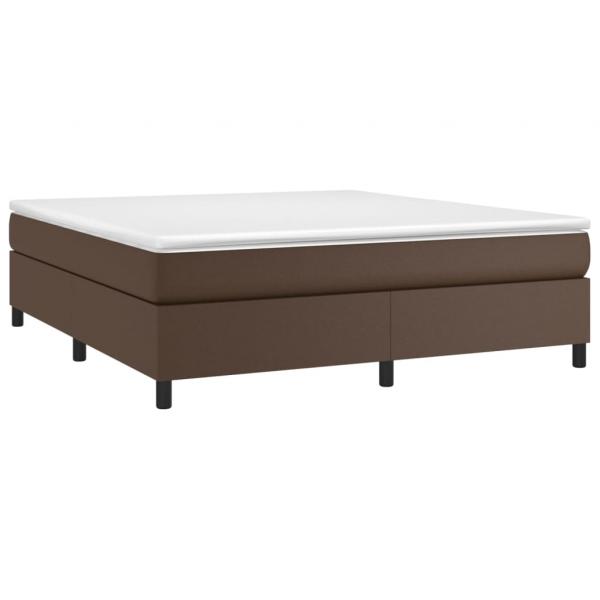 Bettgestell Braun 160x200 cm Kunstleder