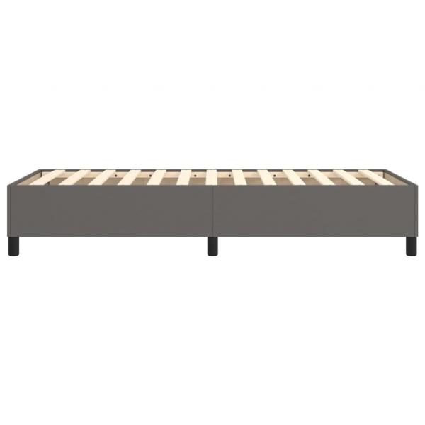 Bettgestell Grau 100x200 cm Kunstleder