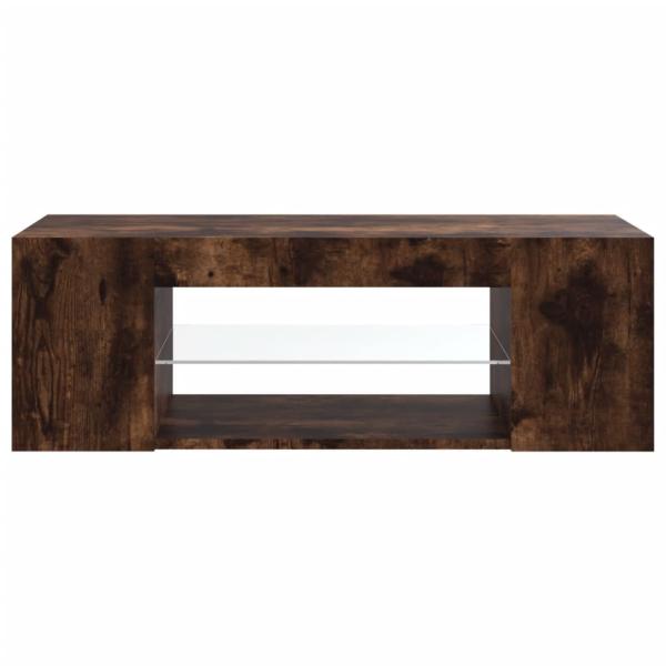 TV-Schrank mit LED-Leuchten Räuchereiche 90x39x30 cm