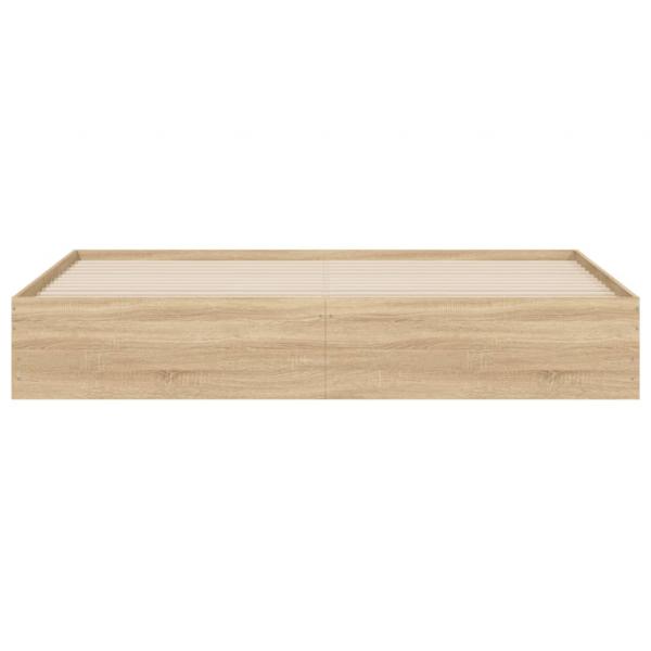 Bettgestell mit Schubladen Sonoma-Eiche 160x200cm Holzwerkstoff