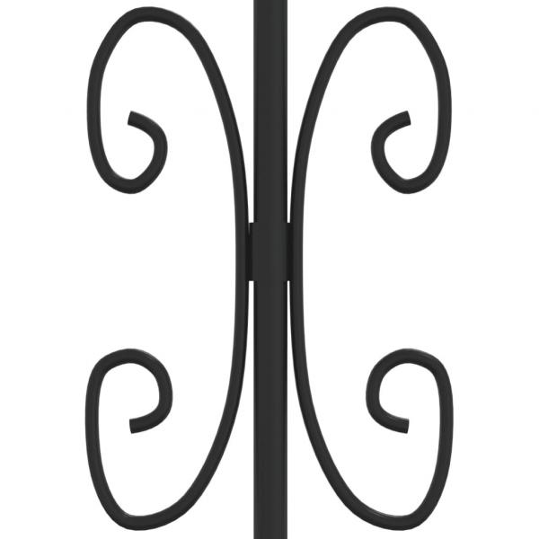 Gartenzaun mit Speerspitzen Schwarz 190 cm Stahl