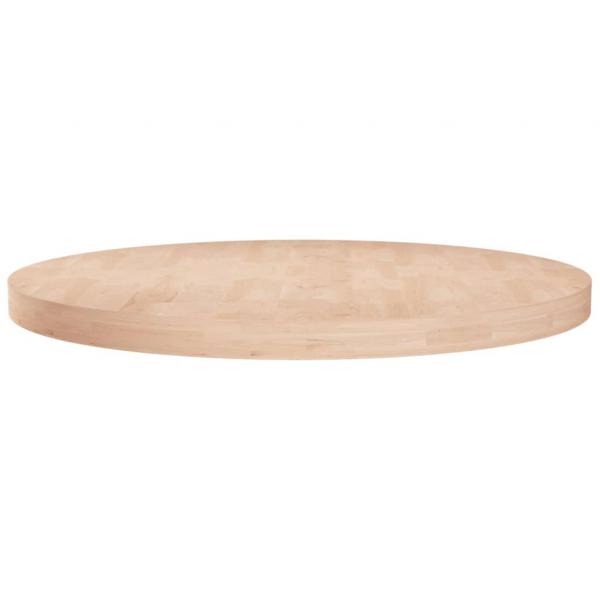 ARDEBO.de - Runde Tischplatte Ø70x4 cm Unbehandeltes Massivholz Eiche