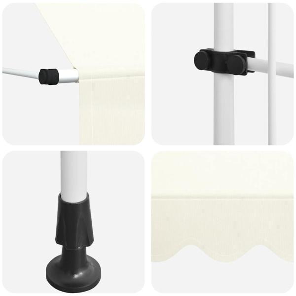 Einziehbare Markise Handbetrieben 150 cm Cremeweiß