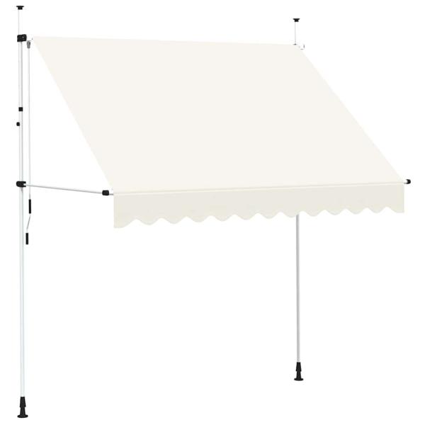 Einziehbare Markise Handbetrieben 250 cm Cremeweiß