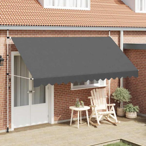 Einziehbare Markise Handbetrieben 400 cm Anthrazit