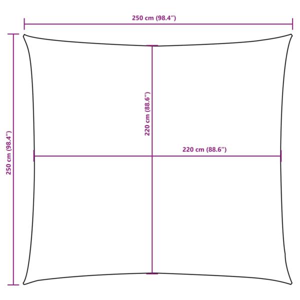Sonnensegel Oxford-Gewebe Quadratisch 2,5x2,5 m Taupe