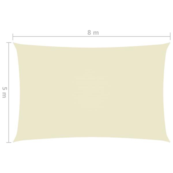 Sonnensegel Oxford-Gewebe Rechteckig 5x8 m Creme