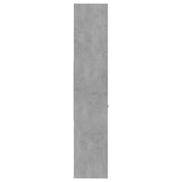 Bücherregal Betongrau 60x35x180 cm Holzwerkstoff