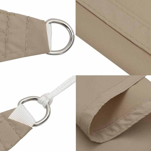Sonnensegel Oxford-Gewebe Rechteckig 3x6 m Taupe