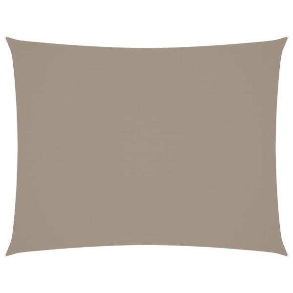 Sonnensegel Oxford-Gewebe Rechteckig 5x6 m Taupe