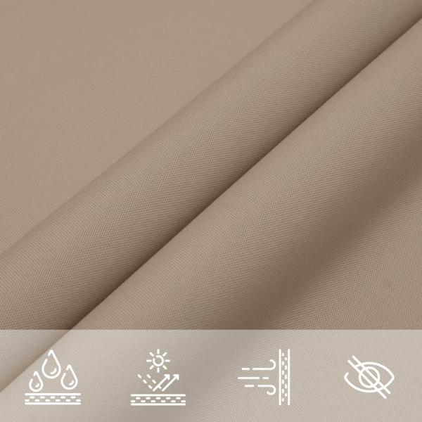 Sonnensegel Oxford-Gewebe Rechteckig 2,5x4,5 m Taupe