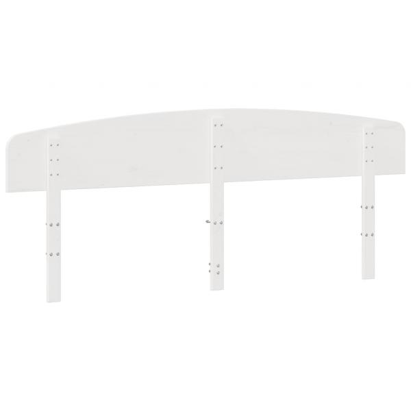 Kopfteil Weiß 180 cm Massivholz Kiefer