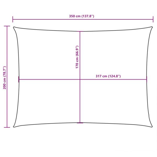 Sonnensegel Oxford-Gewebe Rechteckig 2x3,5 m Taupe