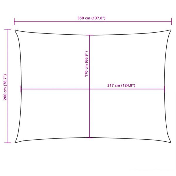 Sonnensegel Oxford-Gewebe Rechteckig 2x3,5 m Taupe