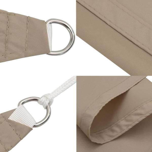 Sonnensegel Oxford-Gewebe Rechteckig 5x7 m Taupe