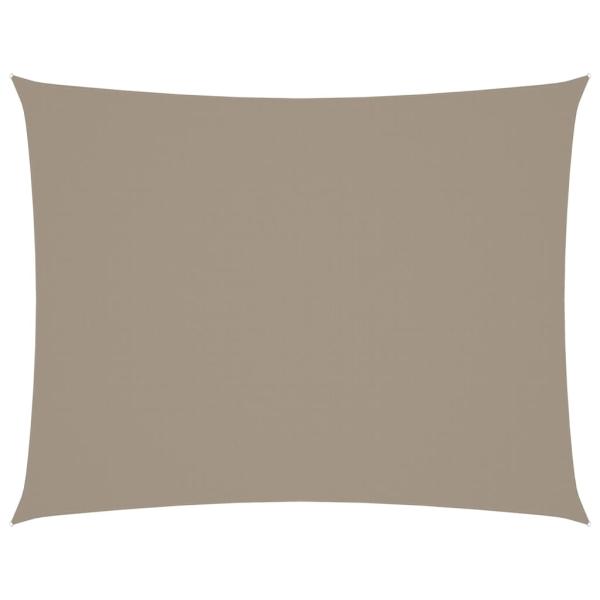 Sonnensegel Oxford-Gewebe Rechteckig 5x7 m Taupe
