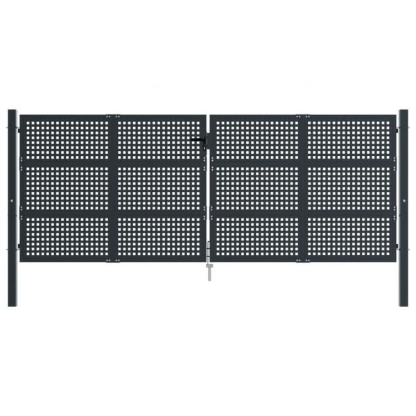 Gartentor Anthrazit 400x200 cm Stahl