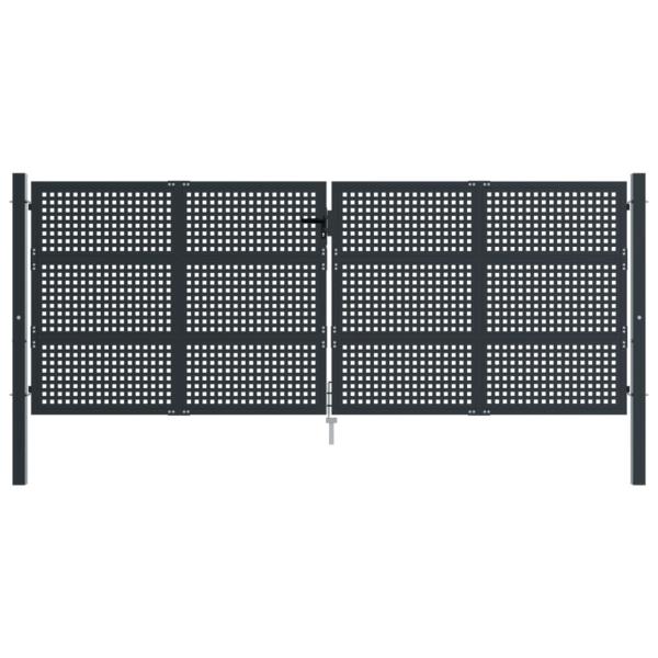Gartentor Anthrazit 400x200 cm Stahl