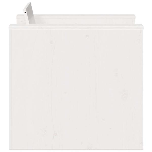 Gartensessel Weiß 79x60x62 cm Massivholz Kiefer