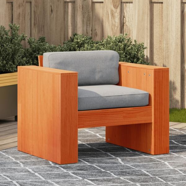 ARDEBO.de - Gartensessel Wachsbraun 79x60x62 cm Massivholz Kiefer