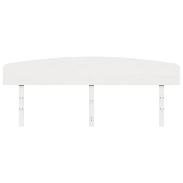 Kopfteil Weiß 200 cm Massivholz Kiefer
