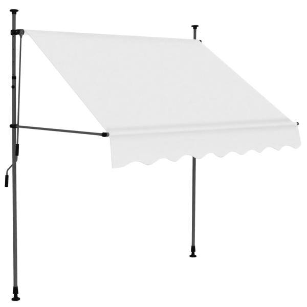 Einziehbare Markise Handbetrieben mit LED 100 cm Creme
