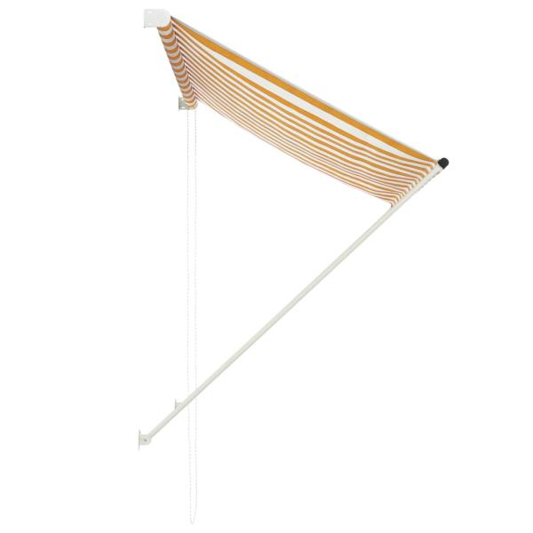 Einziehbare Markise 100×150 cm Gelb und Weiß