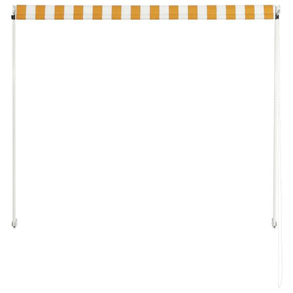 Einziehbare Markise 100×150 cm Gelb und Weiß