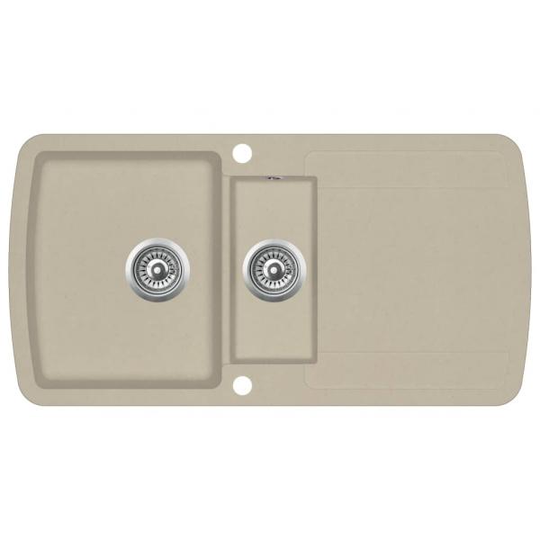 Granitspüle Doppelbecken Beige