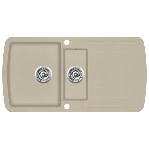 Granitspüle Doppelbecken Beige