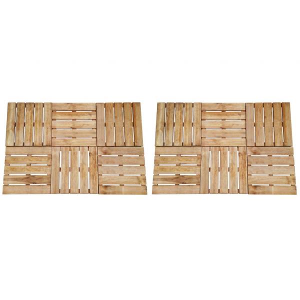 ARDEBO.de - Terrassenfliesen 12 Stk. 50×50 cm Holz Braun