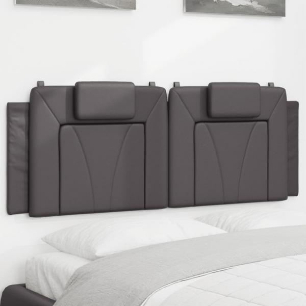 ARDEBO.de - Kopfteil-Kissen Grau 120 cm Kunstleder