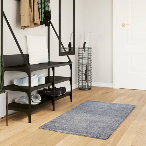 ARDEBO.de - Teppich Shaggy Hochflor Modern Blau 60x110 cm