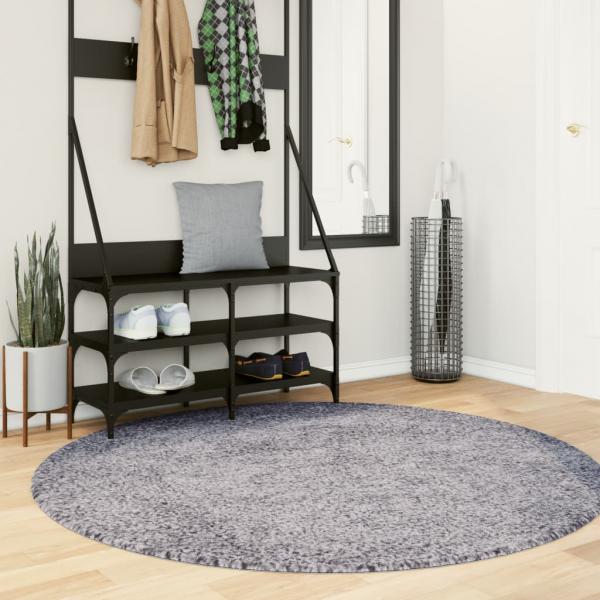 ARDEBO.de - Teppich Shaggy Hochflor Modern Blau Ø 200 cm