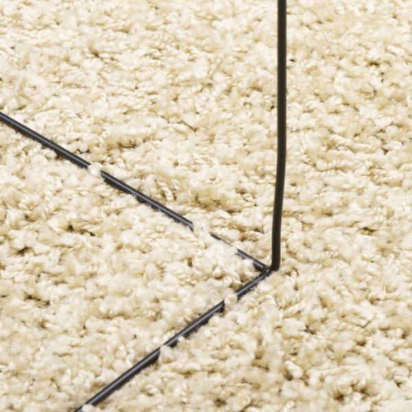 Teppich Shaggy Hochflor Modern Golden Ø 160 cm