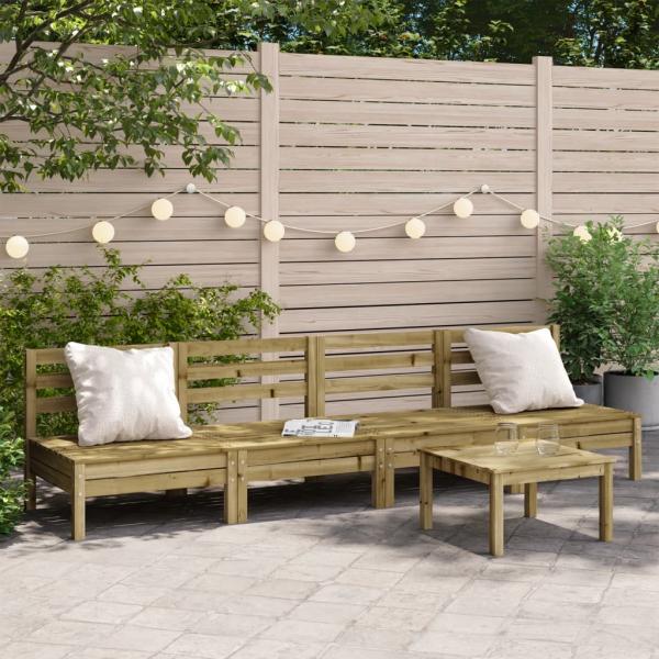 ARDEBO.de - Gartensofas ohne Armlehnen 4 Stk. Kiefernholz Imprägniert