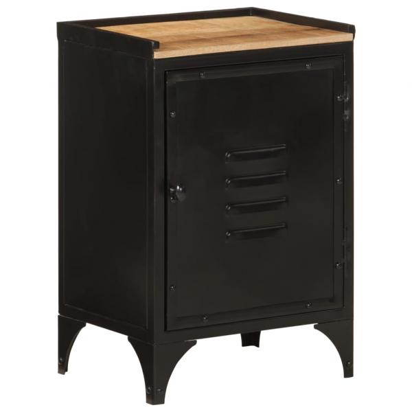 ARDEBO.de - Badschrank 40x30x60 cm Eisen und Massivholz Mango