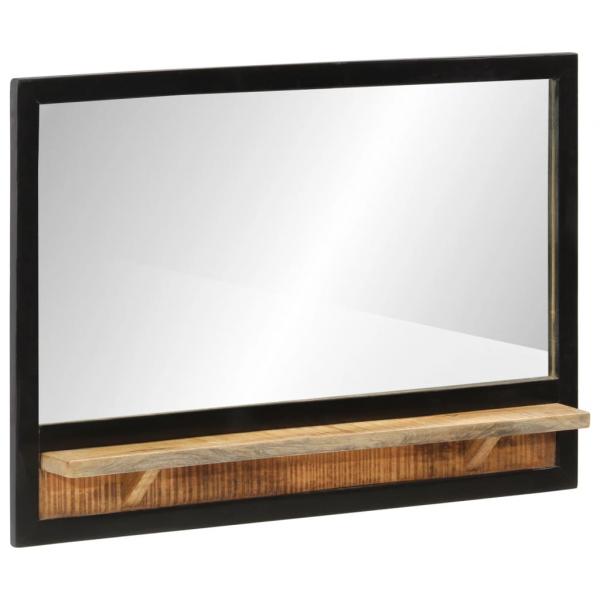ARDEBO.de - Spiegel mit Ablage 80x8x55 cm Glas und Massivholz Mango