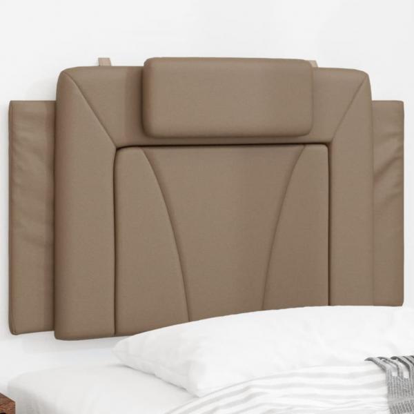 ARDEBO.de - Kopfteil-Kissen Cappuccino-Braun 90 cm Kunstleder