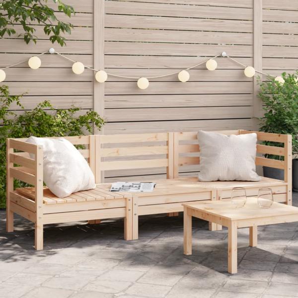 ARDEBO.de - Gartensofa 3-Sitzer Massivholz Kiefer