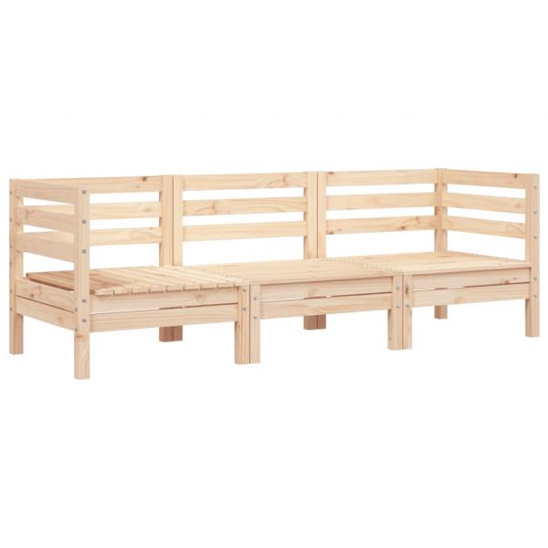 Gartensofa 3-Sitzer Massivholz Kiefer