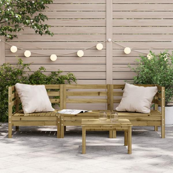 ARDEBO.de - Gartensofa 3-Sitzer Kiefernholz Imprägniert