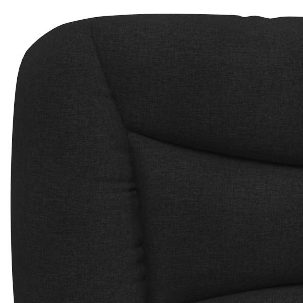 Kopfteil-Kissen Schwarz 100 cm Stoff