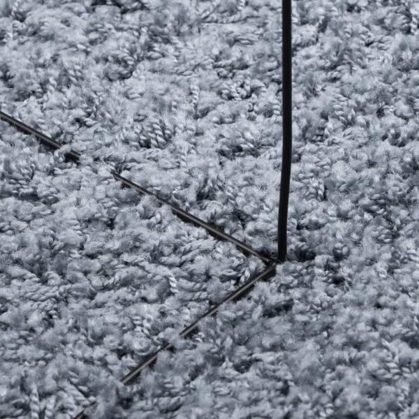 Teppich Shaggy Hochflor Modern Blau 140x200 cm