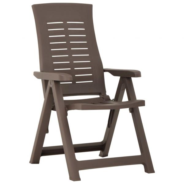Verstellbare Gartenstühle 2 Stk. Kunststoff Mokkabraun