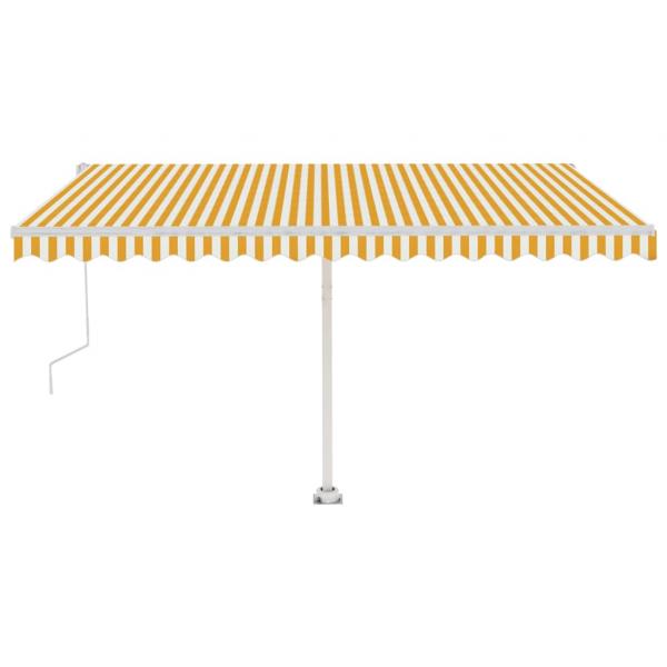 Automatische Markise mit LED & Windsensor 400x350 Gelb/Weiß