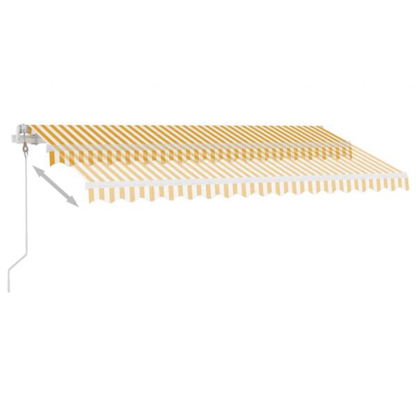 Automatische Markise mit LED & Windsensor 400x350 Gelb/Weiß