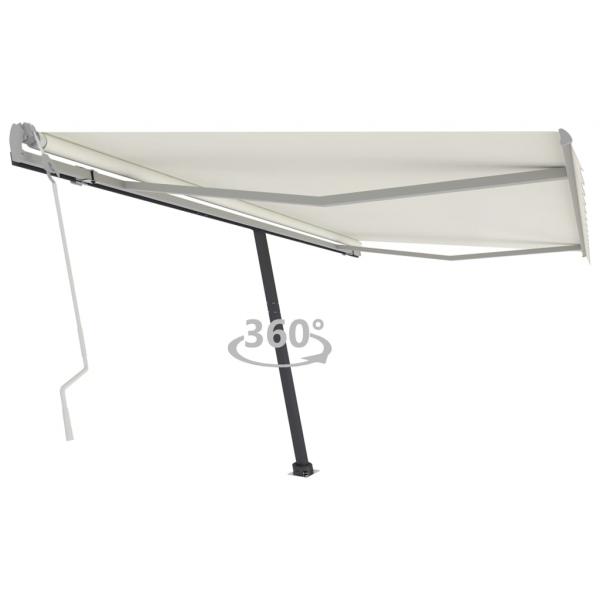 ARDEBO.de - Standmarkise Manuell Einziehbar 450x300 cm Creme