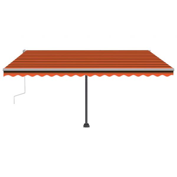 Standmarkise Manuell Einziehbar 450x300 cm Orange/Braun